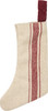 Small Striped Fabric Christmas Stocking 7.5 Inch from Primitives by Kathy