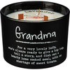 Matte Black Glass Container Grandma Themed Lavender Scent Candle from Primitives by Kathy