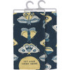 Moth Print Design Let Your Light Shine Cotton Kitchen Dish Towel 20x26 from Primitives by Kathy