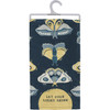 Moth Print Design Let Your Light Shine Cotton Kitchen Dish Towel 20x26 from Primitives by Kathy