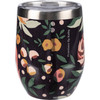 Floral Design Stainless Steel Wine Tumbler Thermos 12 Oz With Lid from Primitives by Kathy