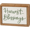 Harvest Blessings Tile Like Finish Decorative Wooden Box Sign 4x3 from Primitives by Kathy
