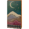 Crescent Moon & Stars Over Mountain Shine Like The Stars Decorative Wooden Box Sign 5.75 Inch x 12 Inch from Primitives by Kathy