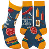 Awesome Grill Master Colorfully Printed Cotton Socks from Primitives by Kathy