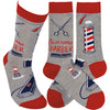 Awesome Barber Colorfully Printed Cotton Socks from Primitives by Kathy