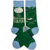 Awesome Golfer Colorfully Printed Cotton Socks from Primitives by Kathy