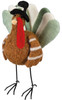 Pilgrim Hat Felt Standing Turkey Figurine 8.5 Inch from Primitives by Kathy