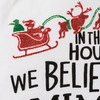 Santa Reindeer Sleigh In This House We Believe In Mimi Claus Cotton Kitchen Dish Towel 28x28 from Primitives by Kathy