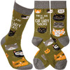 These Are My Cat Lady Socks Colorfully Printed Cotton Socks from Primitives by Kathy