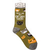 These Are My Cat Lady Socks Colorfully Printed Cotton Socks from Primitives by Kathy