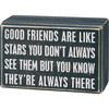 Good Friends Are Like Stars Always There Decorative Wooden Sign & Socks Gift Set from Primitives by Kathy