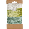 Set of 3 Velvet Botanical Colors Gift Ribbon (Cream & Light Green & Dark Green) from Primitives by Kathy