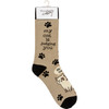 Cat Lover Paw Print Design My Cat Is Judging You Colorfully Printed Cotton Socks from Primitives by Kathy
