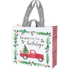 Red Christmas Tree Truck Home For The Holidays Double Sided Market Tote Bag from Primitives by Kathy