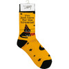 Cat Lover I'm Just Here For The Treats Colorfully Printed Cotton Socks from Primitives by Kathy