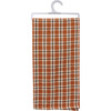 Orange Plaid Design Cotton Kitchen Dish Towel 20x28 from Primitives by Kathy