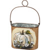 Set of 2 Double Sided Pumpkins Themed Metal Bins from Primitives by Kathy