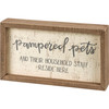 Pet Lover Pampered Pets And Their Staff Reside Here Decorative Inset Wooden Box Sign Décor from Primitives by Kathy