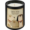 Light This There's A Lot Of Dogs In Here Matte Black Glass Jar Candle (French Vanilla Scent) from Primitives by Kathy