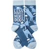 Less People More Dogs Colorfully Printed Cotton Socks from Primitives by Kathy