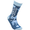 Cat Lover Less People More Cats Colorfully Printed Cotton Socks from Primitives by Kathy