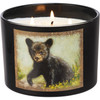 Baby Bear Cub Matte Black Glass Jar Candle (Citrus Scent) 14 Oz from Primitives by Kathy