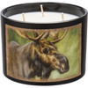 Moose Art Design Matte Black Glass Jar Candle (Smoky Citrus Scent) 14 Oz from Primitives by Kathy