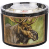 Moose Art Design Matte Black Glass Jar Candle (Smoky Citrus Scent) 14 Oz from Primitives by Kathy