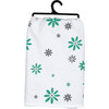 Cotton Kitchen Dish Towel - White & Green Floral Design - This Towel Belongs To An Awesome Mom 28x28 from Primitives by Kathy