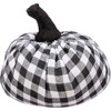 Set of 3 Small Black & White Plaid Fabric Pumpkins Décor from Primitives by Kathy