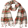 Red Plaid Design Unisex Rayon Woven Scarf 74x28 from Primitives by Kathy