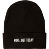 Nope Not Today Black Beanie Headwear Hat from Primitives by Kathy