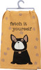 Dog Lover Fetch It Yourself Cotton Dish Towel 28x28 from Primitives by Kathy