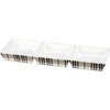 Recangular Stoneware Tidbit Tray - Black & White Plaid Design (3 Sections) 15.25 Inch from Primitives by Kathy