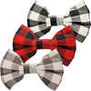 Set of 4 Large Multicolor Buffalo Check Design Pet Bow Ties from Primitives by Kathy