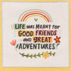 Good Friends And Great Adventures Coordinating Kitchen Dish Towel Set of 2 from Primitives by Kathy