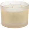 Bergamot Scented Soy Wax Candle in Frosted Glass Vessel & Triple Wicks - Whole Life Without Them 14 oz - by Primitives by Kathy