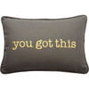 You Got This Gray & Yellow Decorative Cotton Throw Pillow 15x10 from Primitives by Kathy