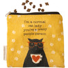 I'm A Normal Cat Lady You're A Crazy People Person Cotton Zipper Pouch Handbag from Primitives by Kathy