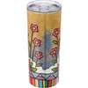 Woodburn Art Rainbow & Flowers Design Stainless Steel Insulated Coffee Tumbler Thermos from Primitives by Kathy