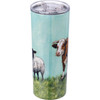 Famhouse Animals Design Insulated Stainless Steel Coffee Tumbler Thermos 20 Oz from Primitives by Kathy