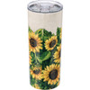 Wrap Around Sunflower Design Stainless Steel Coffee Tumbler Thermos 20 Oz from Primitives by Kathy