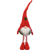 Large Felt Fabric Standing Gnome Figurine With Red Hat & Green Heart Accent 33 Inch from Primitives by Kathy