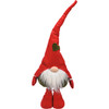 Large Felt Fabric Standing Gnome Figurine With Red Hat & Green Heart Accent 33 Inch from Primitives by Kathy