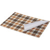 Paper Placemat Pad -Fall Colors Plaid Design - 24 Single Use Tear Away 17.5 Inch x 12 Inch from Primitives by Kathy