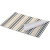Cream Blue Striped Single Use Paper Table Placemat Pad of 24 from Primitives by Kathy
