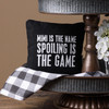 Mimi Is The Name Spoiling Is The Game Black & White Cotton Throw Pillow 6x6 from Primitives by Kathy