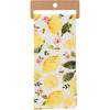 Watercolor Lemon & Floral Print Design Cotton Kitchen Dish Towel 18x28 from Primitives by Kathy