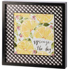 Floral Lemon & Bumblebee Design Squeeze The Day Decorative Wooden Box Sign Décor 12x12 from Primitives by Kathy