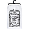 Cotton Kitchen Dish Towel - Spoiling The Grandkids One Cookie At A Time 28x28 from Primitives by Kathy